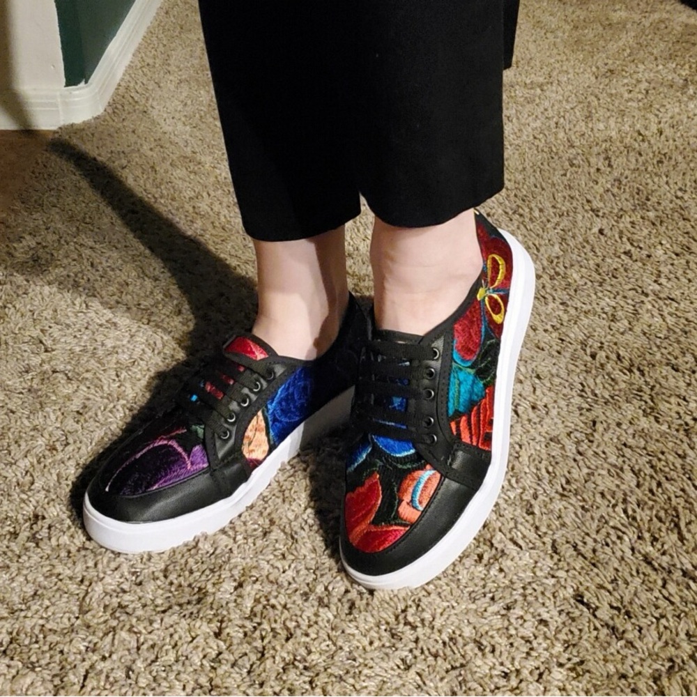 Brand new embroidered sneakers